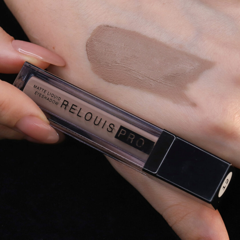 Тени для век жидкие матовые тон 12 Taupe «Relouis PRO Matte Liquid» 5 мл