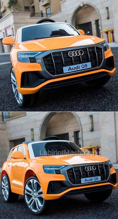 Детский электромобиль "AUDI Q8" 6V, оранжевый
