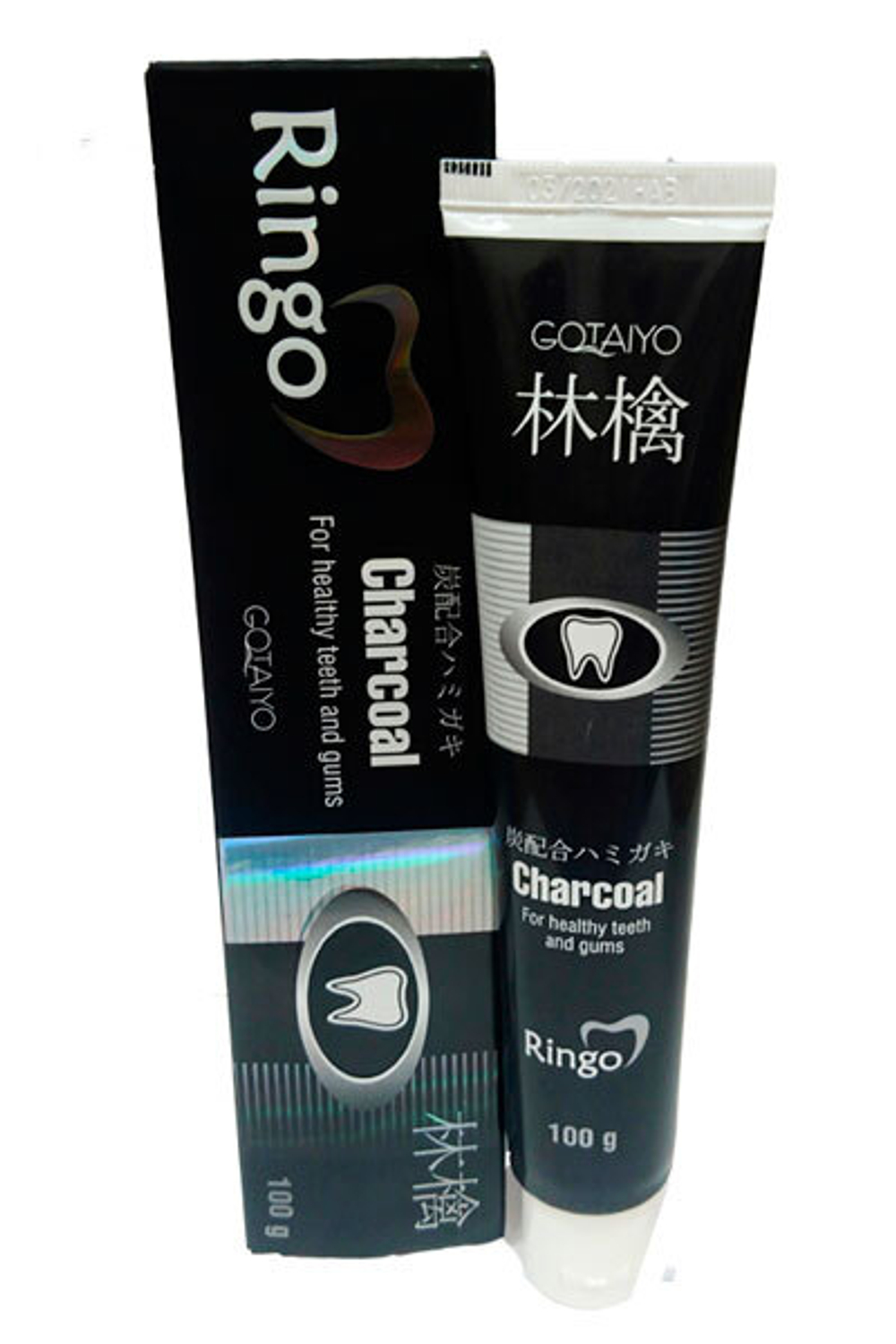 Зубная паста отбеливающая 120 г Charcoal Ringo