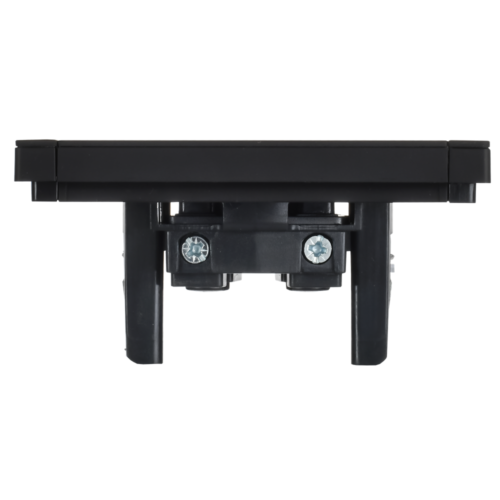 FORTE&PIANO Розетка 1-местная без заземления с защитными шторками винтовое крепление 10А FP117M металл черный IEK