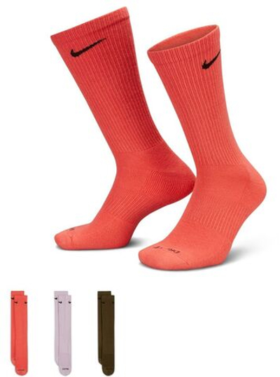 Носки теннисные Nike Everyday Plus Cushioned Training Crew Socks 3P - разноцветный