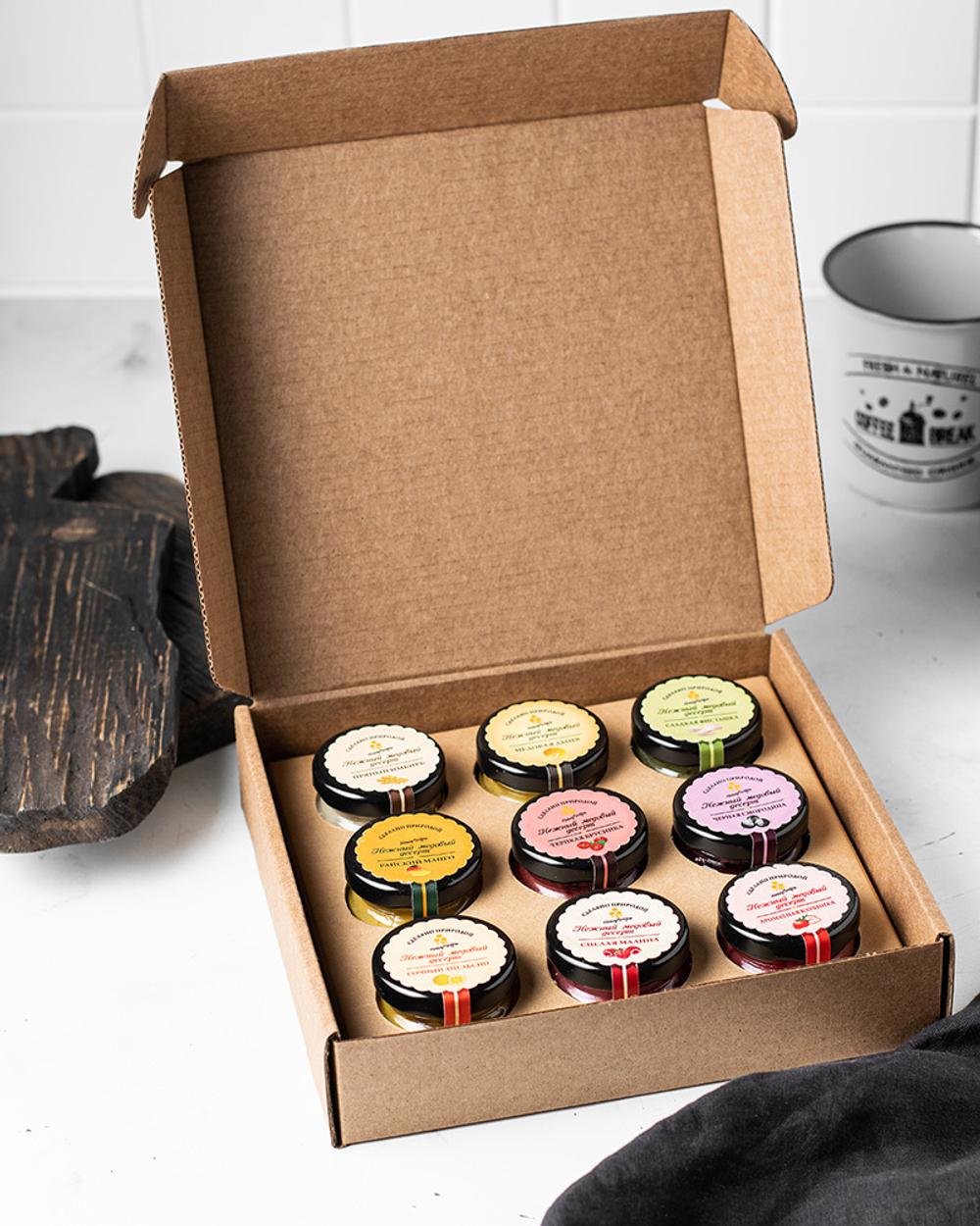 Медовый подарочный набор с медом-суфле HoneyForYou для мужчины "Оставайся сильным"