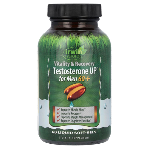 Irwin Naturals, Testosterone UP для мужчин старше 60 лет, 60 капсул с жидкостью