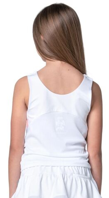 Футболка для девочки Lucky in Love Girls Linen Nouveau Tank - white