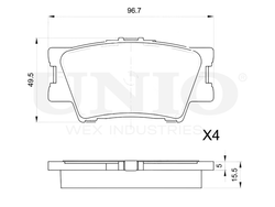 Колодки тормозные диск. задние UNIO BRP-20387