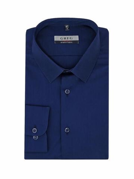 Сорочка GREG (Германия) 240/238/NB/SZR STRETCH_V "Однотон с рельефами."