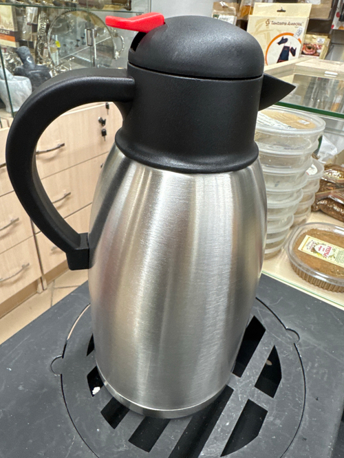 Термос нерж. 2 л с красной кнопкой