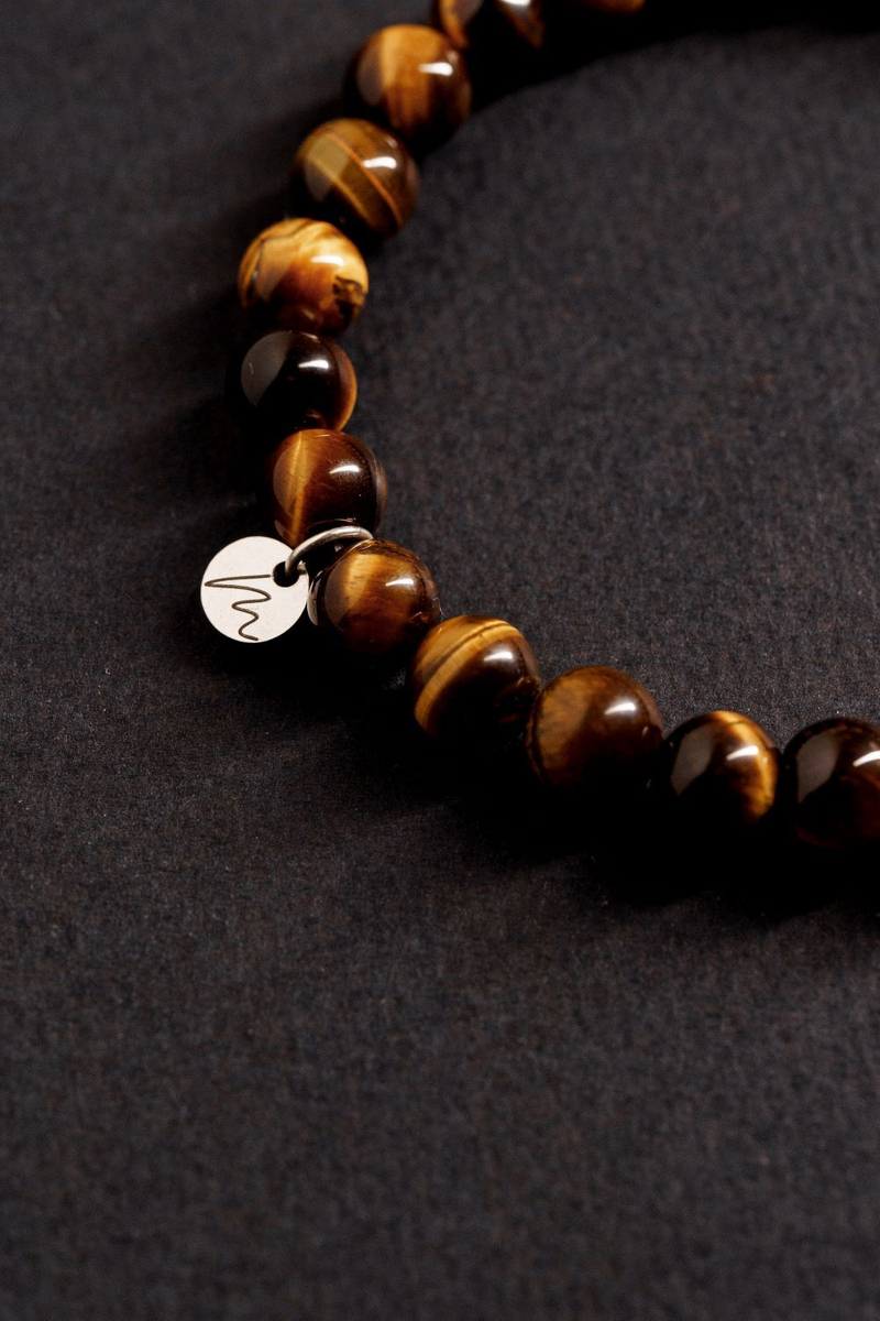 ХХХ Браслет "Memo about Power" из тигрового глаза 8 мм с подвеской