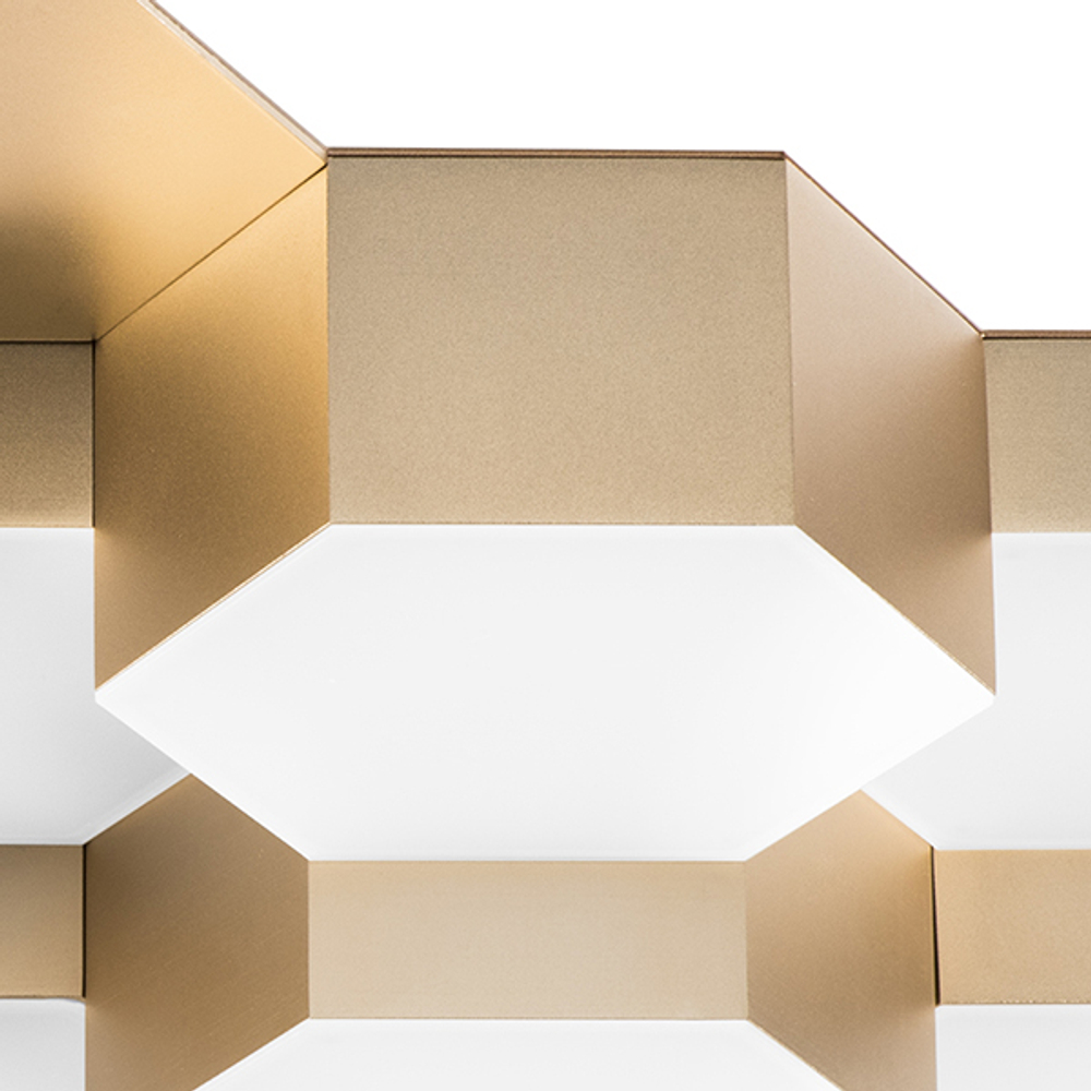 750161 Люстра потол FAVO LED-80W 3840LM ЗОЛОТО 3000K