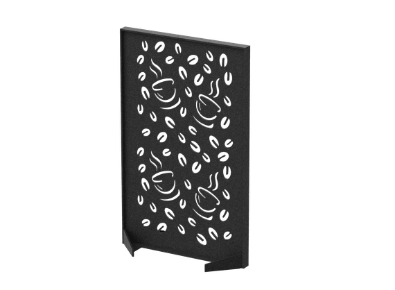 Перегородка с декором  "Кофе" 80х40х140