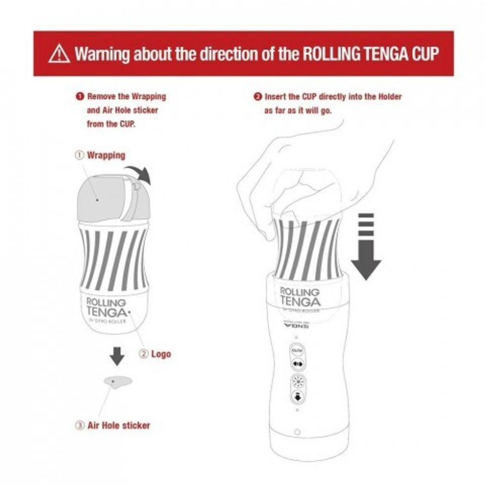 Набор Tenga Vacuum Gyro Roller: Мастурбатор и устройство для вращения и создания вакуума