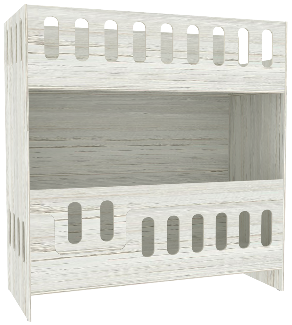 Двухъярусная кровать КарИВи cо сплошным бортом ДС-260 80x180 Винтерберг