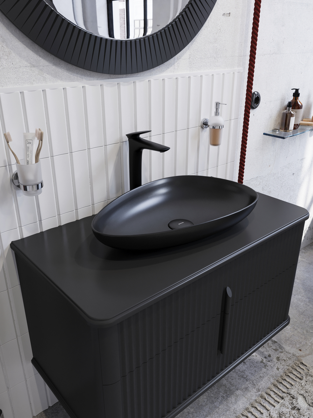 Смеситель для раковины STWORKI Молде S23020BK черный