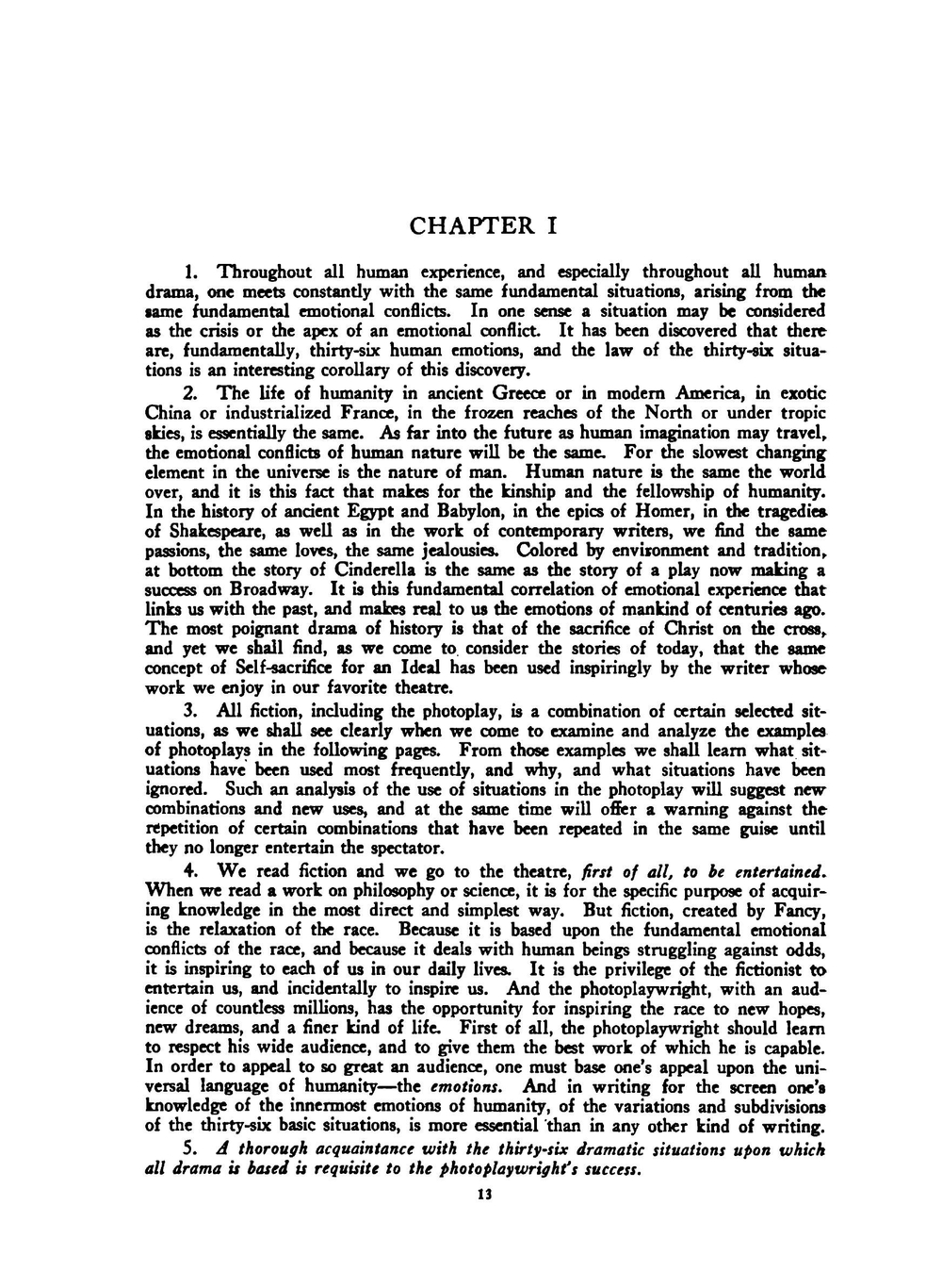 Photoplay plot encyclopedia. An analysis of the use in photoplays of the thirty-six dramatic situations and their subdivisions | Frederick Palmer; Eric Howard