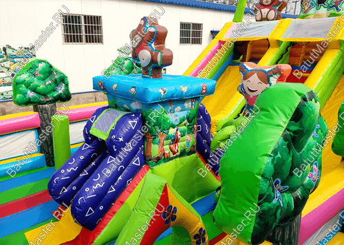 Коммерческий батут "Мишки и дети", размер 10*6*5 м