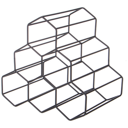 ПОДСТАВКА ДЛЯ БУТЫЛОК ЧЕРНАЯ 27,5*20*26 СМ (КОР=6ШТ)