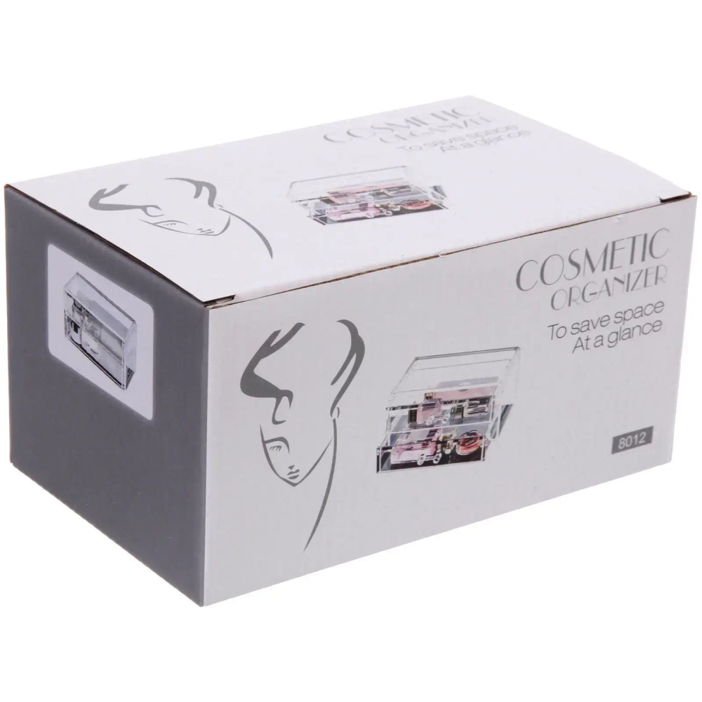 Органайзер для хранения «ФАНТЭНЕГРО», прозрачный, 2 отделения, 18,7*10*9см (коробка)