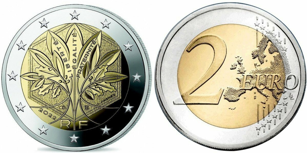 Франция 2 евро 2022