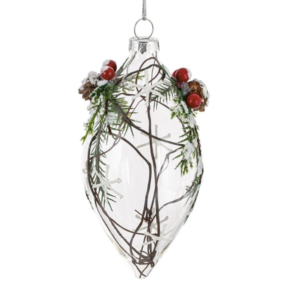 GAEM Украшение новогоднее "Капля" с декором, D 6 см, L6 W6 H12 см