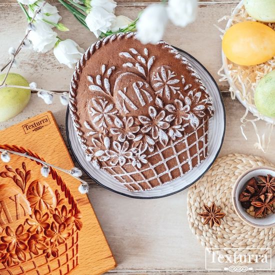 Пряничная форма Пасхальная корзинка с подснежниками