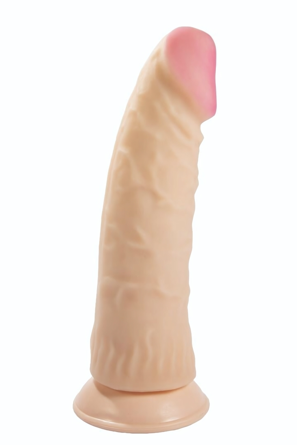 Телесный реалистичный фаллоимитатор-супергигант с присоской - 33 см. (Цвет: телесный)