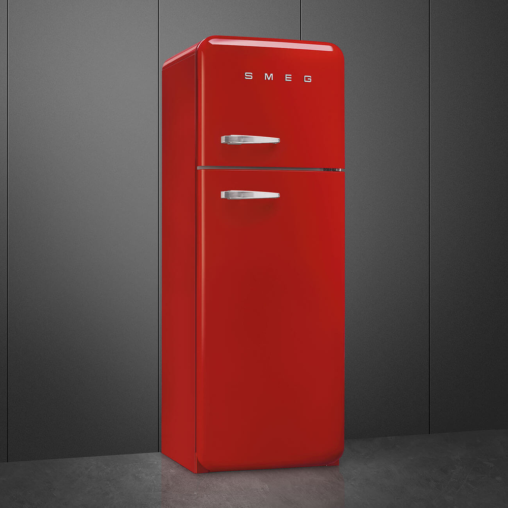 Двухкамерный красный холодильник Smeg FAB30RRD5 фото