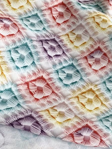 ВЯЗАНЫЕ КВАДРАТИКИ , 100% хлопок Handmade Fabrics 3
