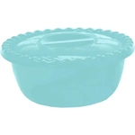 Миска круглая 3л с крышкой аквамарин (комплект 35 шт)