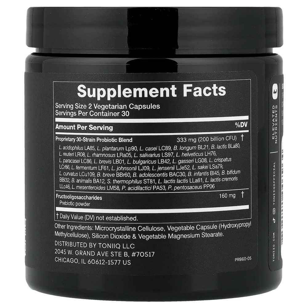 Toniiq, Probiotic 200, 60 капсул