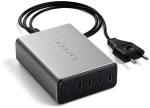 Сетевое зарядное устройство Satechi 4хUSB-C, PD, GaN, 165Вт, серый космос