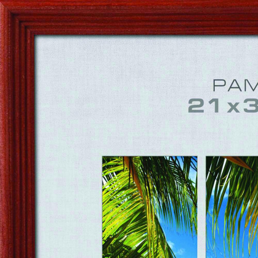 Фоторамка Image Art С18 30х40 деревянная из сосны, красное дерево, вставка из пластика