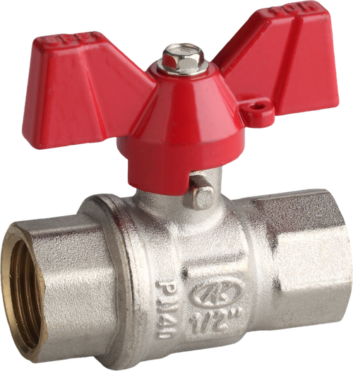 Вентиль AOSKER RED (ф20) 3/4" ВН/ВН с ручкой-бабочкой