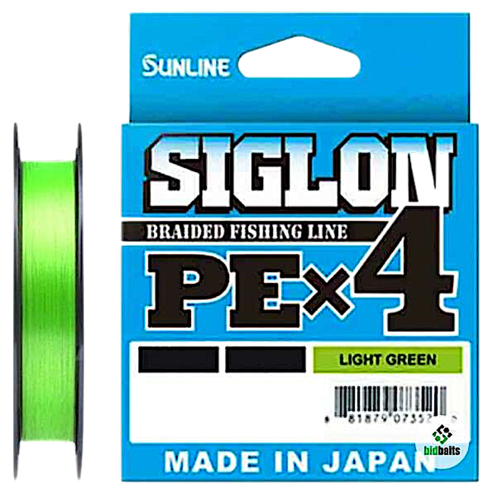 Шнур SunLine Siglon PEx4 150m 0.8 0.153mm 6.0kg 12lb Light Green