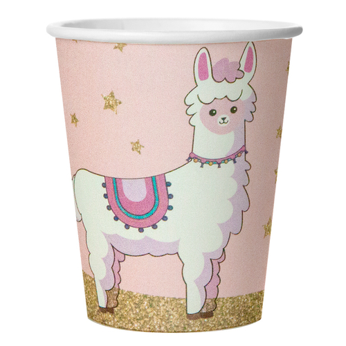 Стаканы (250 мл) "Лама Альпака", розовый, 6 шт.