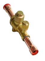 Вентиль шаровый QFT-12V 1/2 под пайку с сервисным штуцером