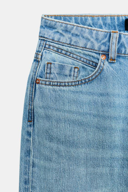 ZARA ДЖИНСЫ Z1975 REGULAR FIT LONG LENGTH С ВЫСОКОЙ ПОСАДКОЙ, ГОЛУБОЙ