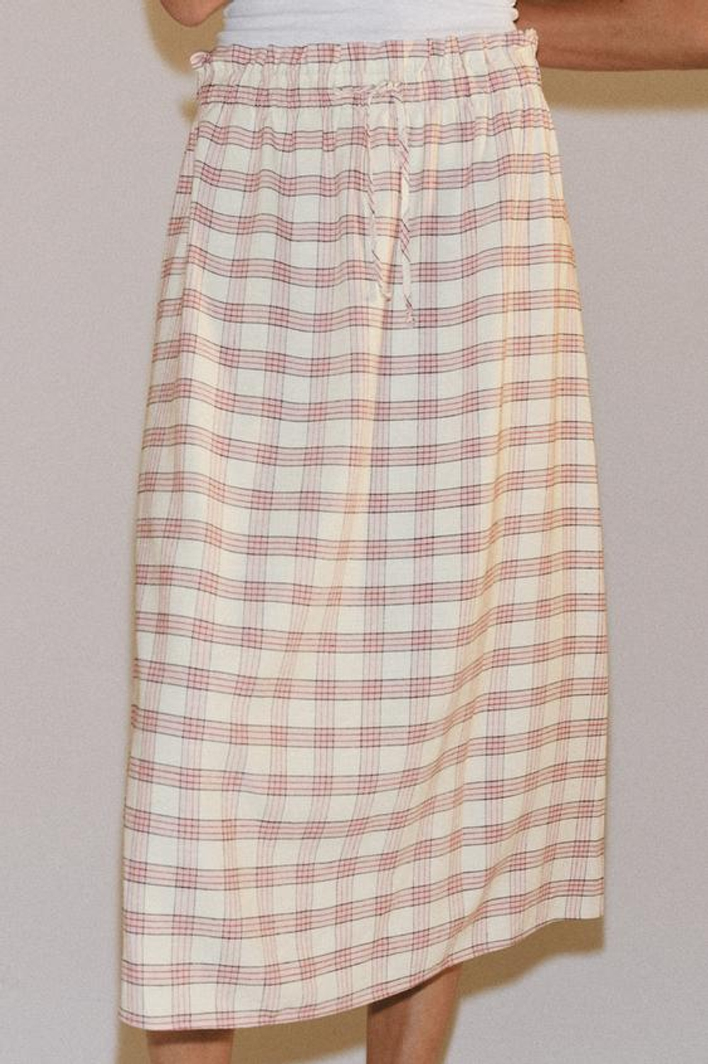 ZARA ЮБКА МИДИ В КЛЕТКУ — ZW COLLECTION, РАЗНОЦВЕТНЫЙ