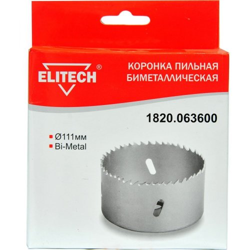 Цифенбор биметаллический ELITECH 111 мм   1820.063600
