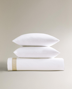 Пододеяльник Zara Home, хлопок 95%, лён 6%, однотонный, 9136/088