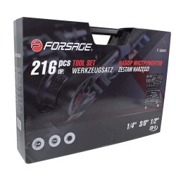 Набор инструментов 216пр. 1/4'', 3/8'', 1/2''(6гр.)(4-32мм)(NEW) Forsage F-38841(38841-5)