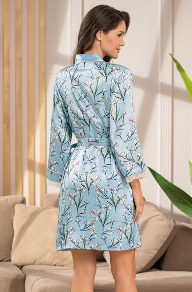 Халат женский MIA Amore FLORA  ФЛОРА 7203 голубая