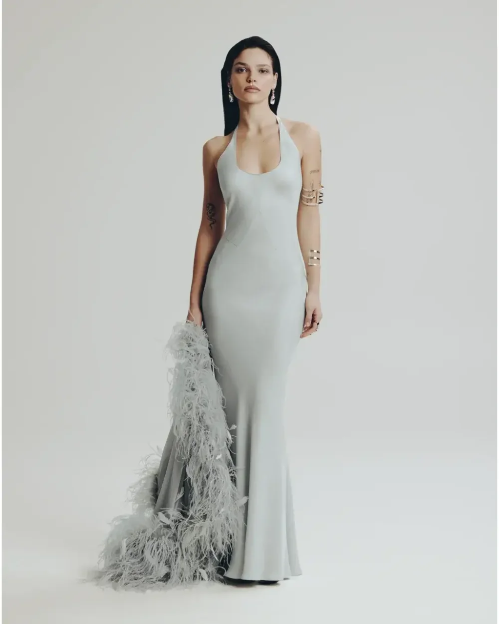 Платье серебро