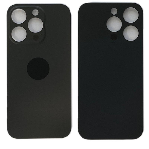 Задняя крышка для Apple iPhone 14 Pro Черный (широкий вырез под камеру) - Премиум