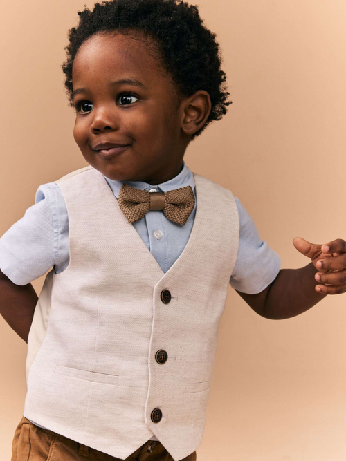 Комплект из трех предметов для мальчика Next E51-030, Бежевый, Голубой