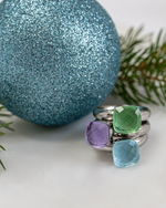 Кольцо Qudo Firenze aquamarine 16.5 мм 610788/16.5 BL/S