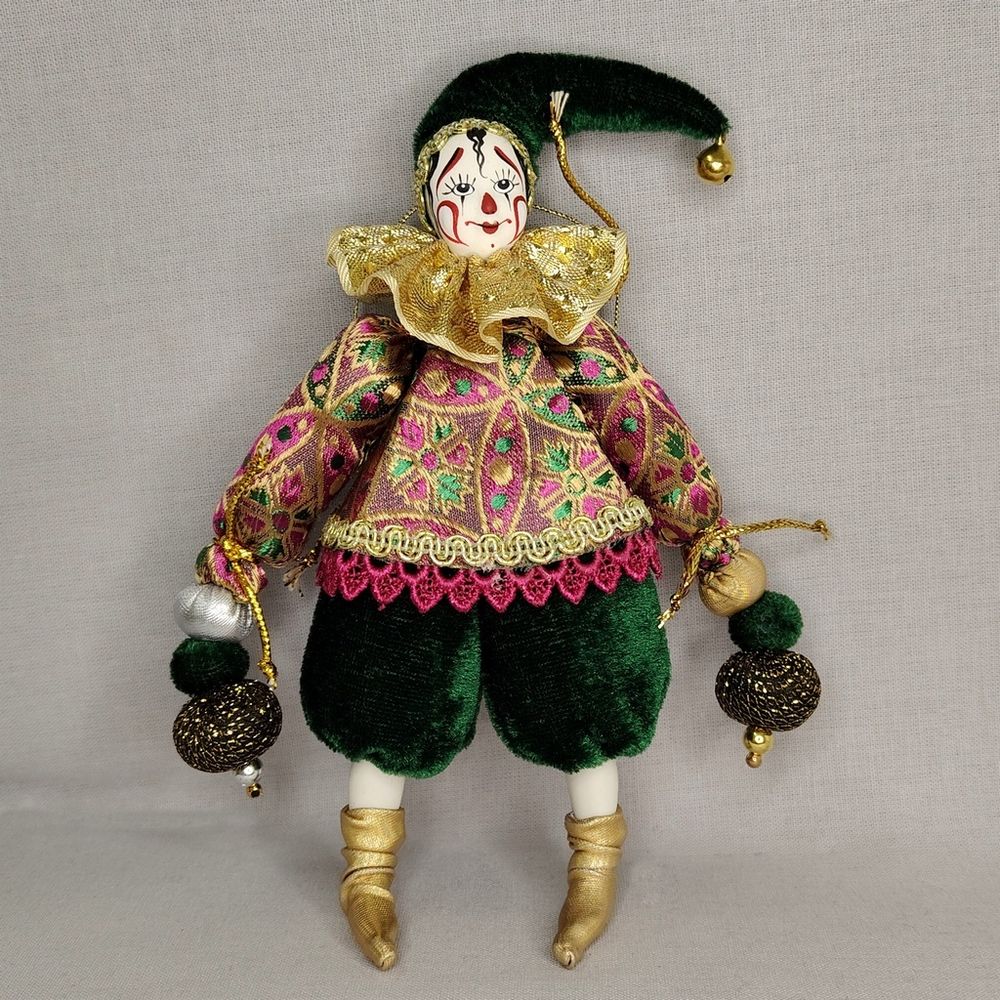 Ёлочная игрушка Клоун в колпачке