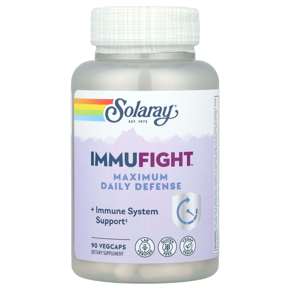 Solaray, ImmuFight ™, максимальная ежедневная защита, 90 растительных капсул
