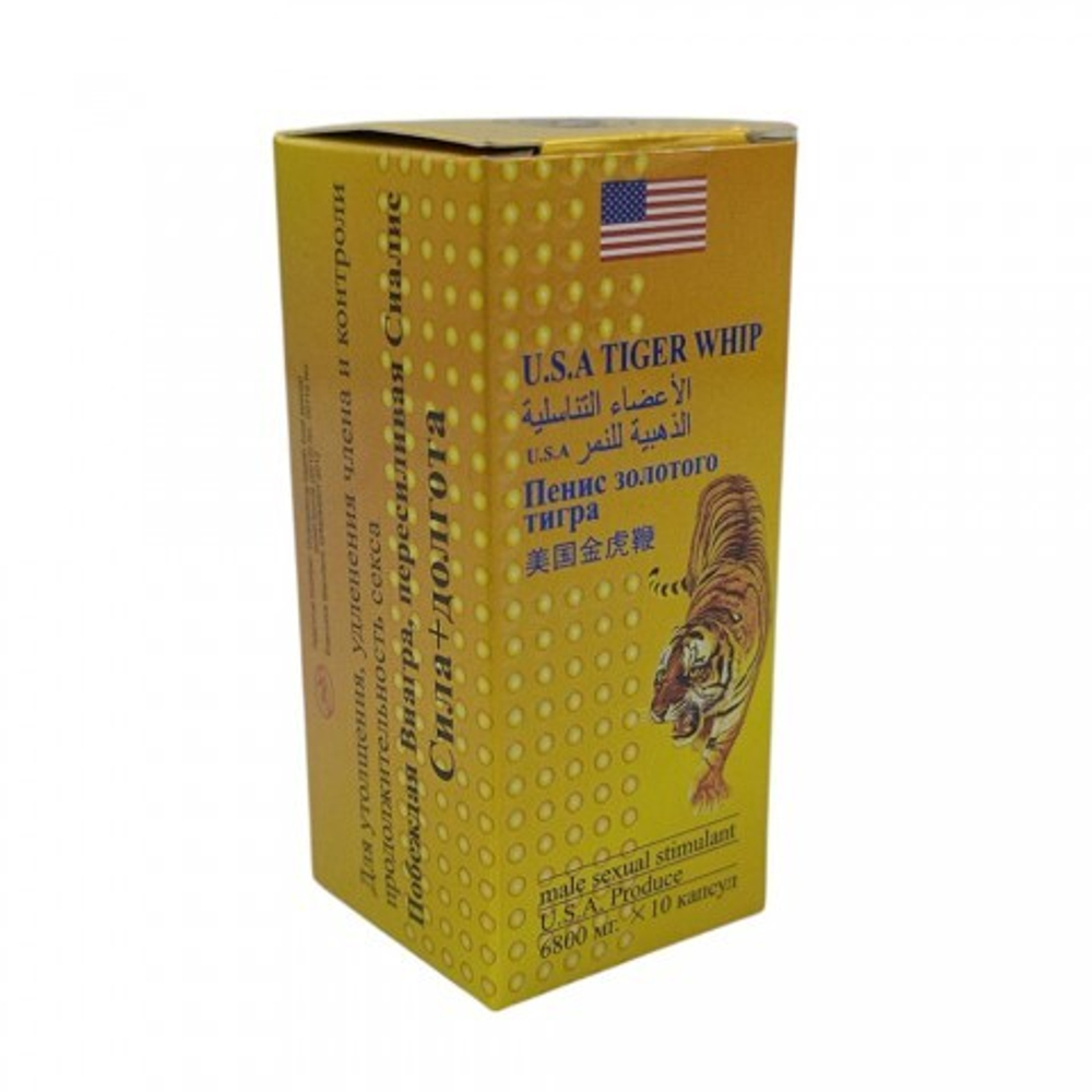Возбуждющее средство для мужчин Пенис золотого тигра Tiger Whip (10 таблеток)