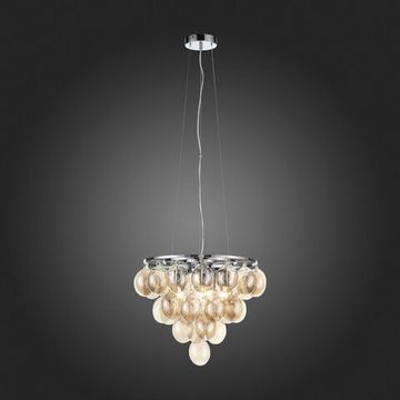 SL432.203.05 Светильник подвесной ST-Luce Хром/Коньячный E27 5*60W SOSPIRO