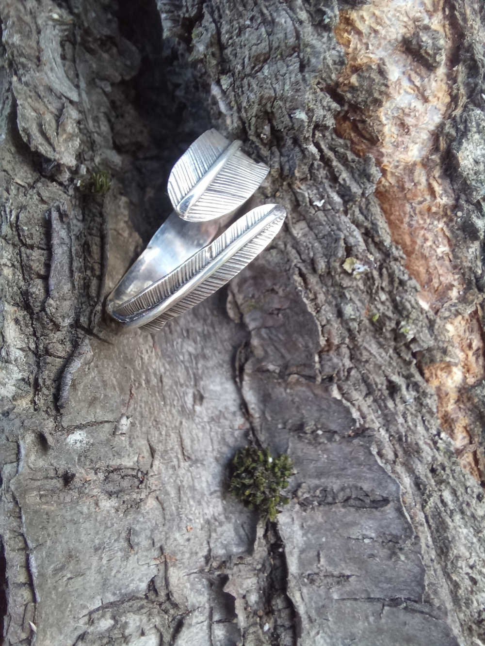 Кольцо ПЕРО-2, серебро